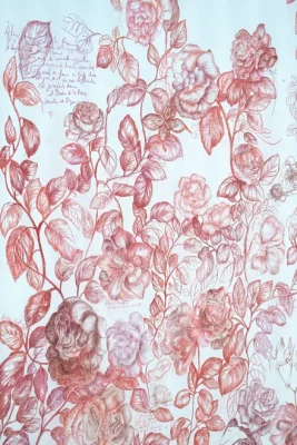 toile de roses, de laurence Gossart, grande taille