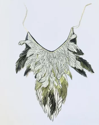 Collier de plumes, collection pluie de plumes créée par laurence Gossart